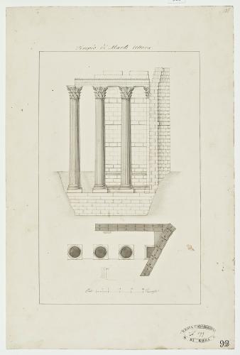 TEMPIO DI MARTE ULTORE,  SEZIONE E PIANTA