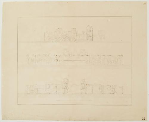 Alzato delle parti superstiti delle Terme di Caracalla nel 1843