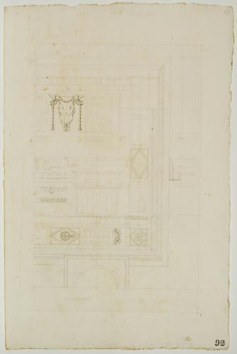 Studio sui particolari del capitello e della trabeazione, a metope e a triglifi, dell'ordine dorico