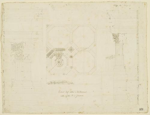 PARTICOLARI DEGLI ORDINI E DEI LACUNARI NELLA CAPPELLA DI S. GIACOMO DEGLI...