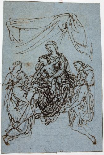 MADONNA CON BAMBINO E I SANTI SEBASTIANO,  FRANCESCO, PIETRO E GIOVANNI BATTISTA