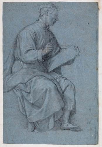 FIGURA VIRILE AMMANTATA SEDUTA