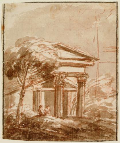 Paesaggio con un tempio