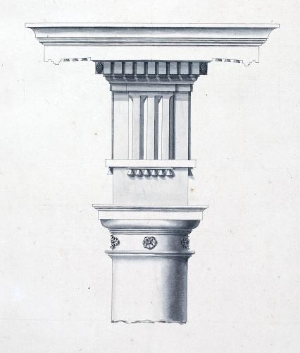 PROSPETTO DI CAPITELLO E TRABEAZIONE DI COLONNA