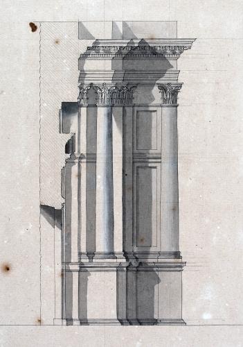 SEZIONE DI PORTALE LATERALE SINISTRO DI FACCIATA