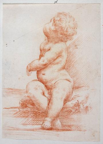 PUTTO NUDO SEDUTO