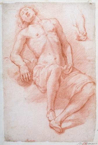 FIGURA MASCHILE SEDUTA E STUDIO DEL BRACCIO SINISTRO