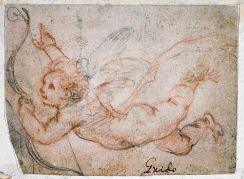 Putto che vola con l'arco. Studio per un cupido.