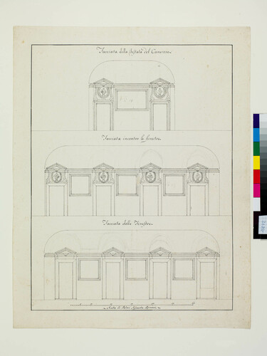 PROGETTO DELLA DECORAZIONE DI UNA SALA DI PALAZZO CORSINI ALLA LUNGARA