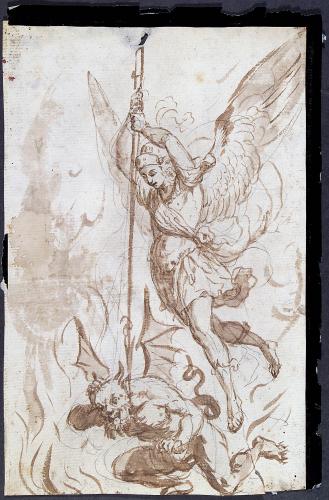 San Michele arcangelo uccide Satana