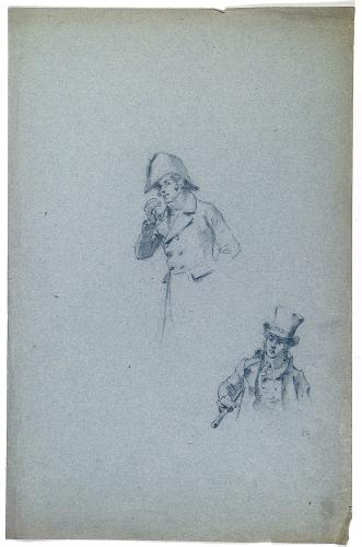 Figura maschile in abito napoleonico / busto di uomo in abito ottocentesco