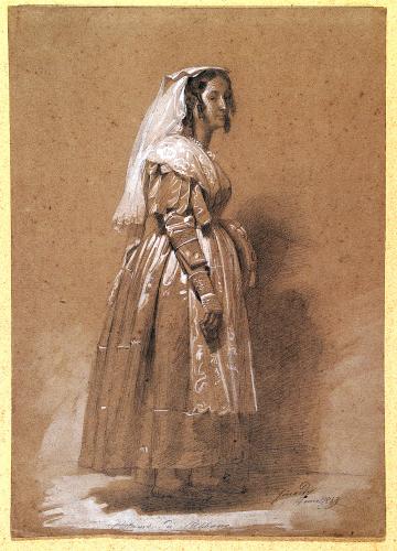Figura femminile in costume tradizionale