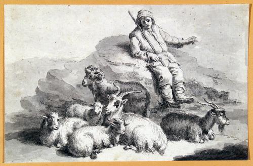 Pastore con capre