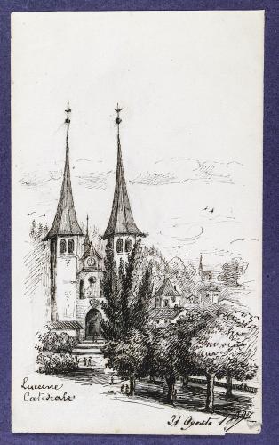 Veduta della cattedrale di Lucerna