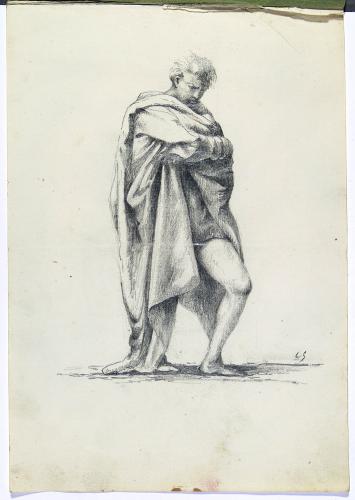 Figura maschile con mantello