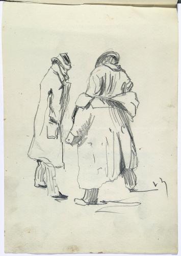 Due figure maschili con cappotti