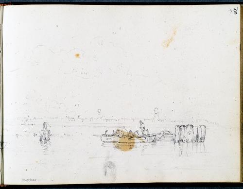 Veduta di Murano con barche