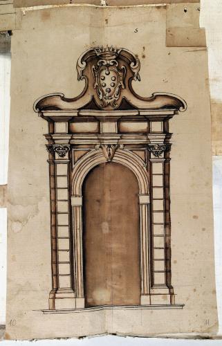 Prospetto di portale con stemma mediceo