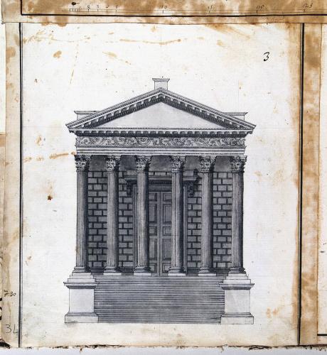 Tempietto con colonnato corinzio