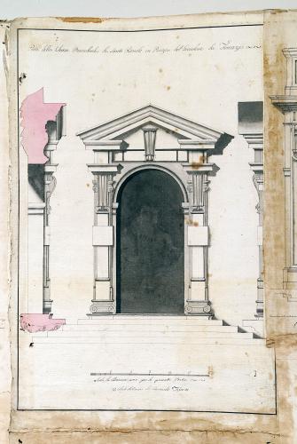 Porta della chiesa di San Romolo a Firenze