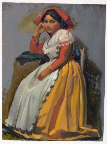 FANCIULLA IN COSTUME TRADIZIONALE DEL LAZIO