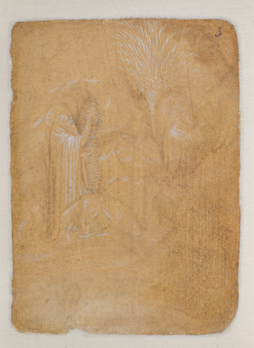 Sant’Antonio giunge alla spelonca di Paolo di Tebe con la lupa assetata, sant’Antonio
in preghiera (tav. III)