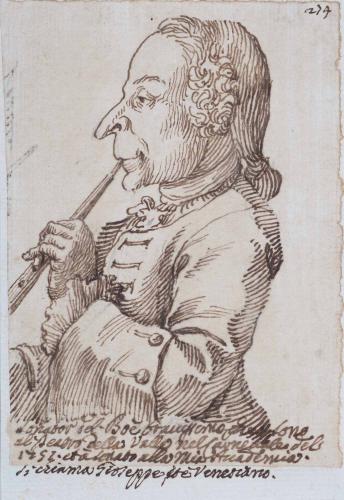 CARICATURA DEL SUONATORE DI OBOE GIUSEPPE