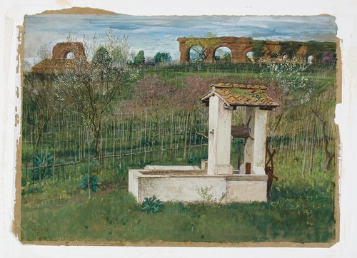 Veduta dell'acquedotto neroniano da Villa Wolkonsky a Roma