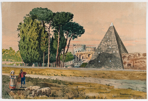 ROMA: VEDUTA DELLA PIRAMIDE CESTIA