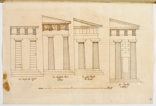 STUDI ARCHITETTONICI DI TEMPLI  DORICI