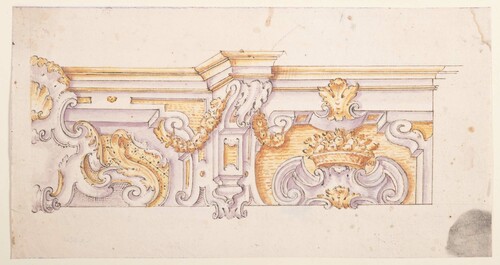 ARCHITRAVE CON MENSOLA E FREGIO DECORATO