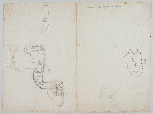 PIANTA DEL PIANTERRENO DELLA PALAZZINA E DEL CORTILE A VILLA GIULIA