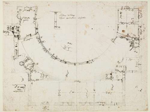 PIANTA DEL PIANO NOBILE DELLA PALAZZINA A VILLA GIULIA.