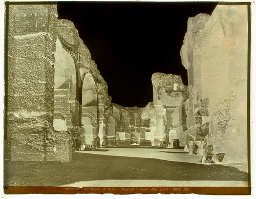 Roma - Avanzi delle Terme di Caracalla - veduta dal Tepidarium - Caldarium.