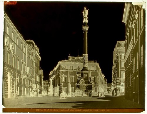 Roma - Piazza di Spagna - Colonna della Concezione - eretta dal Pio IX nel 1856.