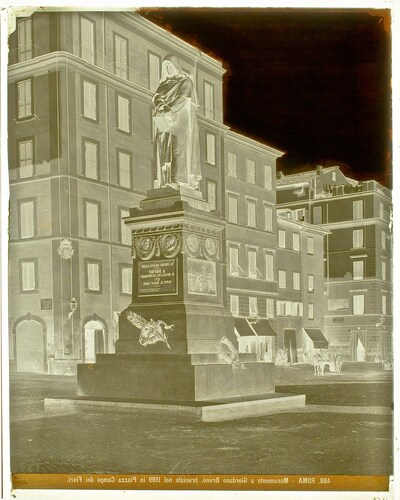 Roma - Monumento a Giordano Bruno, bruciato nel 1599 in Piazza Campo dei Fiori