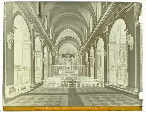 Roma - Chiesa della Trinità dei Monti - L'Interno - costruita nel 1559 da Sisto V.