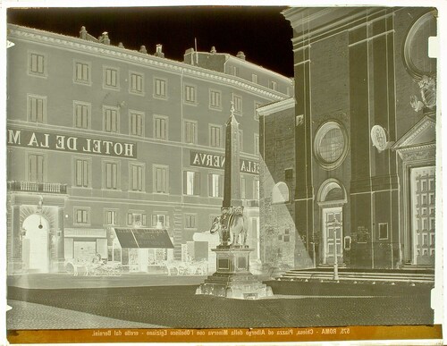 Roma - Chiesa, ed Albergo della Minerva con L'Obelisco Egiziano - eretto dal Bernini.