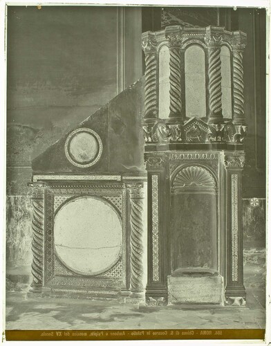 Roma - Chiesa di S. Cesareo in Palatio - Ambone o Pulpito, mosaico del XV Secolo.