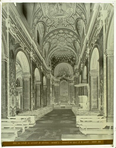 Roma - Chiesa di S. Luigi de' Francesi  - L'Interno - costruita da Caterina de' Medici nel 1589