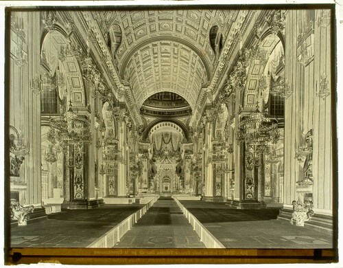 Roma - Interno della Basilica di S. Pietro decorata per la Canonizzazione dei SS. Antonio Maria Zaccaria fondatore dei Barnabiti, e Pietro Fourier Canonico Regolare