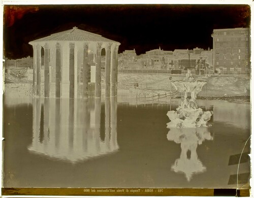 Roma - Tempio di Vesta nell'alluvione del 1900