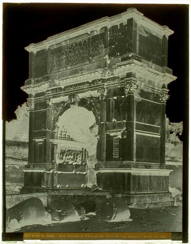 Roma - Arco Trionfale di Tito sulla Via Sacra nel Foro Romano (I Secolo) lato Sud.
