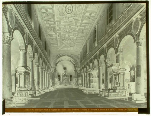 Roma - Chiesa di S. Maria in Aracoeli - L'Interno - costruita sulle rovine del Tempio di Giove Capitolino (VI Secolo).