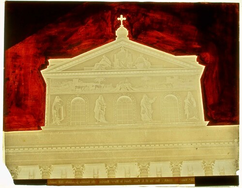 Roma - Basilica di S. Paolo (fuori le Mura) Mosaico della facciata principale (XIX Secolo).