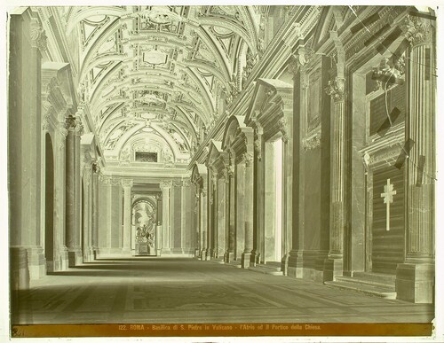Roma - Basilica di S. Pietro in Vaticano - l'Atrio ed il Portico della Chiesa.