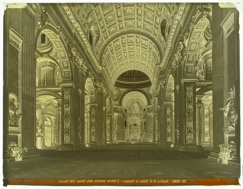 Roma - Basilica di S. Pietro in Vaticano - L'Interno generale della Chiesa (XVI Secolo).