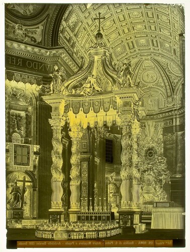 Roma - Basilica di S. Pietro - Altare Maggiore o Papale - Architetto Bernini.