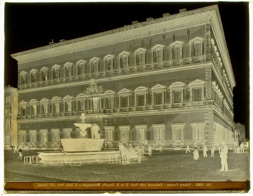Roma - Palazzo Farnese - Cominciato sotto Paolo III - da A. Sangallo, Michelangelo e G. Della Porta (XVI Secolo).