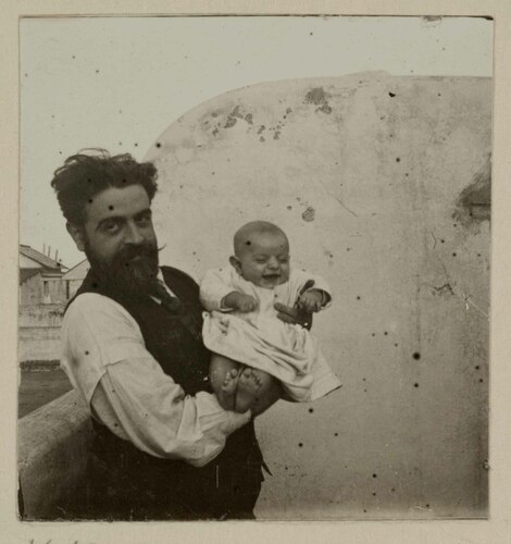 Duilio Cambellotti con il primogenito Adriano